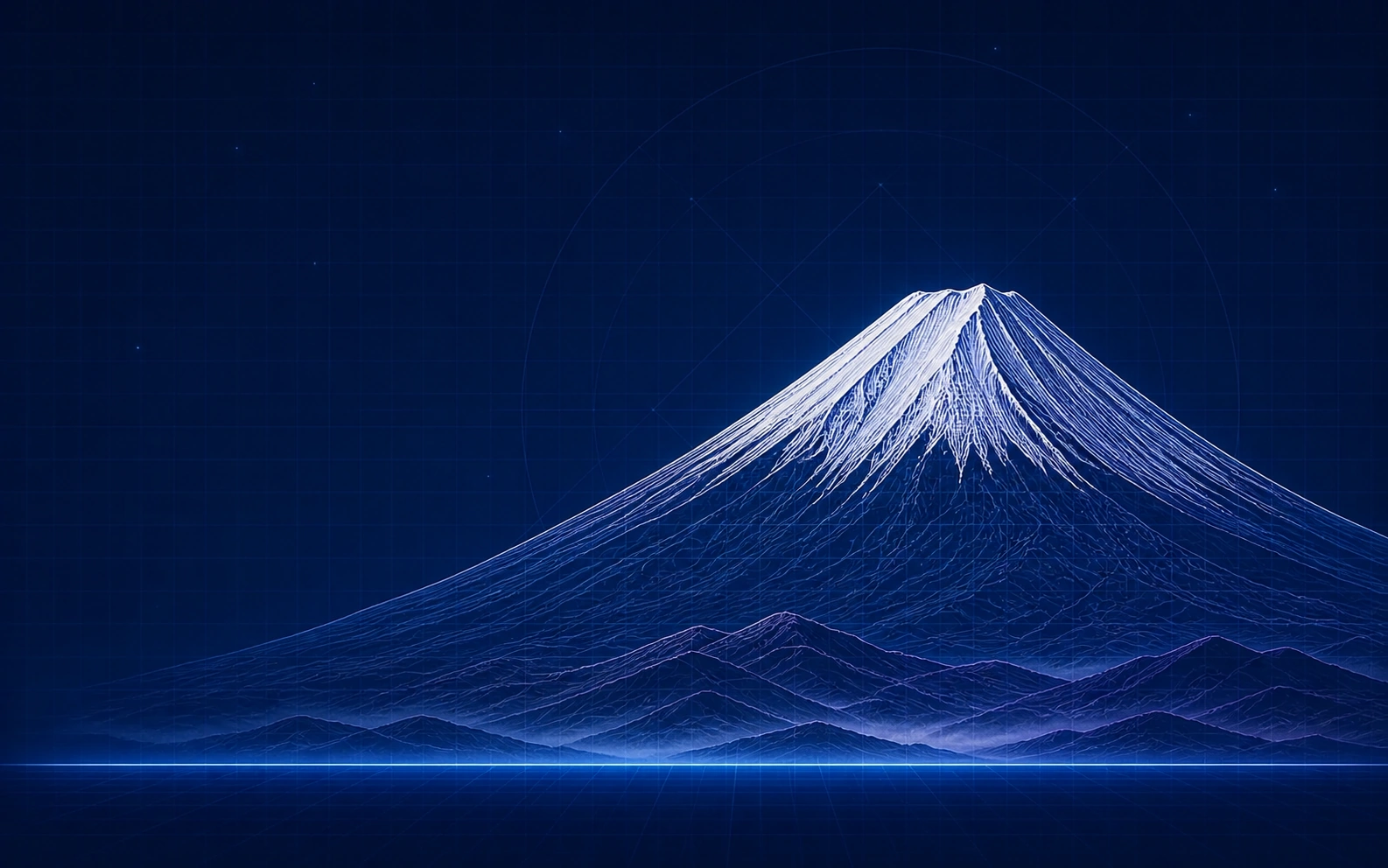 Spectra illustration of Mount Fuji, Honshu, Japan.
