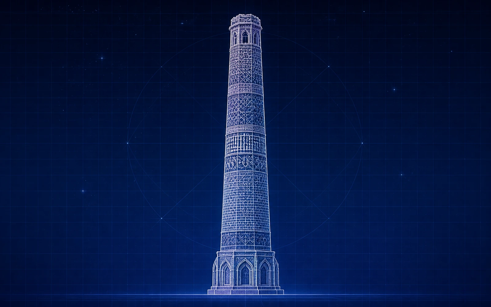 Spectra illustration of Minaret of Jam, Ghor Province.